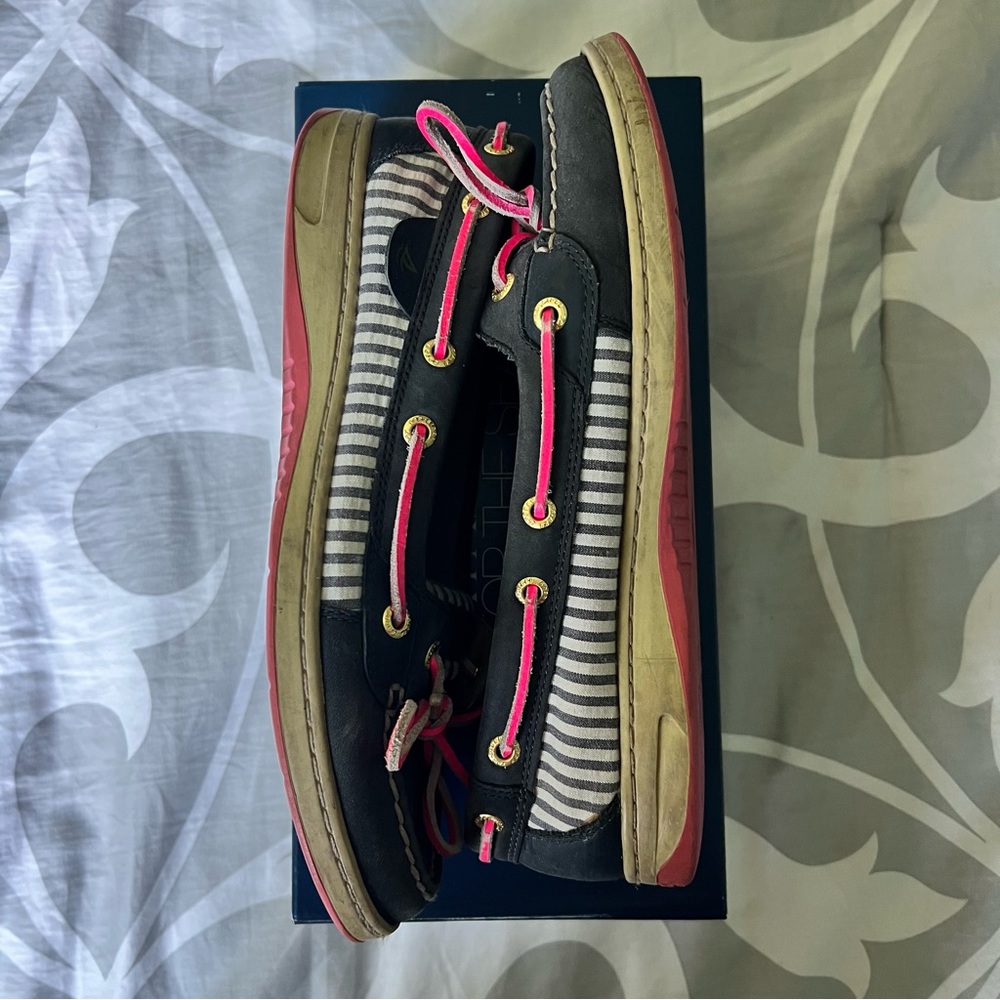 Pink and Blue Sperrys